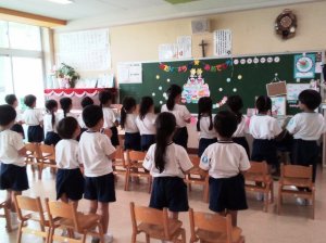☆年長組　8月9月生まれのお誕生会☆